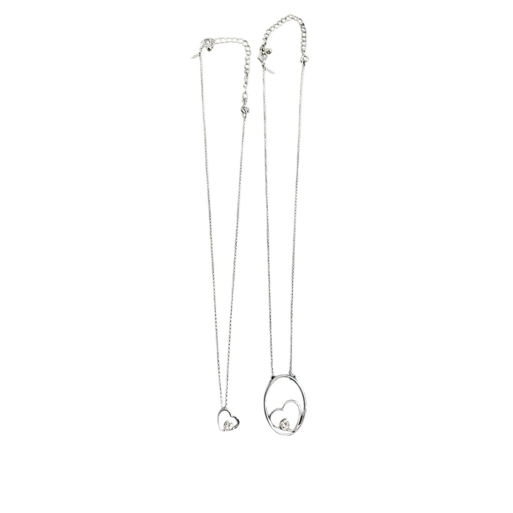 Avon “Nesting Hearts” Silver Tone Necklace Set – 2011